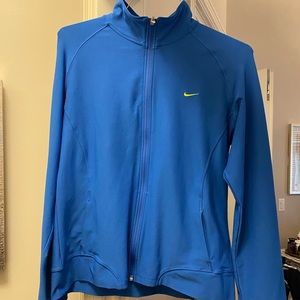 Women’s Nike blue zip jacket size Large